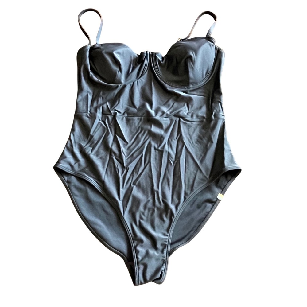 Summersalt‎ The Cupped One Piece Swimsuit Black Underwire Size 12